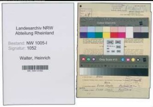 Entnazifizierung Heinrich Walter , geb. 27.08.1899 (Dreher)