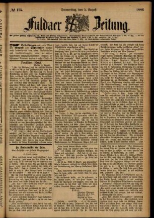Ausgabe vom Donnerstag, den 05. August 1886.