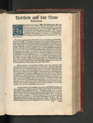 Vorrhede auff das Newe Testament.