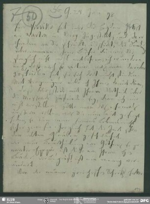 Eigenh. Brief von Christian Gottlob Heyne an August Wilhelm von Schlegel, Göttingen, 24.01.1798