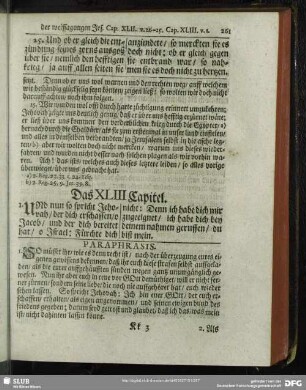 Das XLIII Capitel