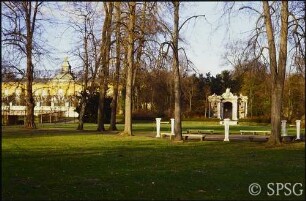 Potsdam, Park Sanssouci, Östlicher Lustgarten, Bereich zwischen Neptungrotte und Obelisk.
