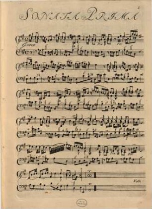 XII solos for a violin with a thorough bass for the harpsichord or violoncello