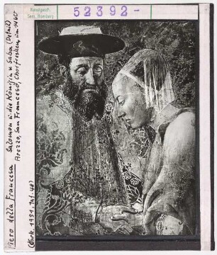 Piero della Francesca: Salomon und die Königin von Saba, Detail, Arezzo, San Francesco, Chor