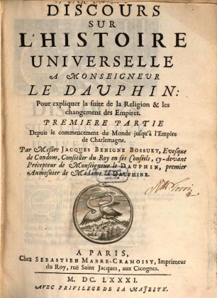 Discours sur l'histoire universelle