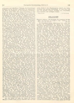 322-324 [Rezension] Rogner, Hildegund, Die Bewegung des Erkennens und das Sein