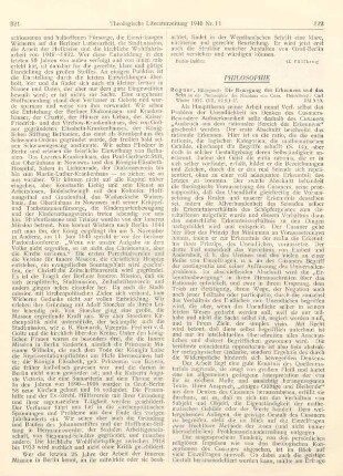 322-324 [Rezension] Rogner, Hildegund, Die Bewegung des Erkennens und das Sein