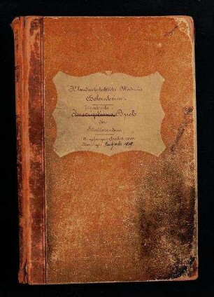 K. landwirtschaftliche Akademie Hohenheim, Einschreibebuch der Studierenden, angefangen Herbst 1901, beendigt Frühjahr 1919