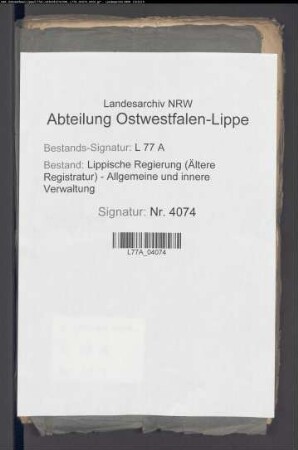 Unkosten für die Teilung der Pansheide (Amt Oerlinghausen), Bd. 1