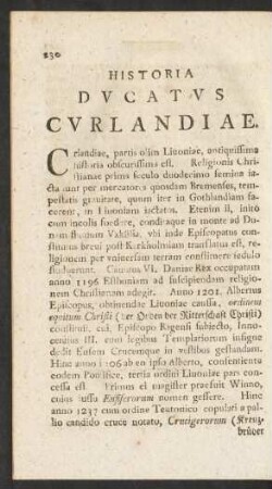 Historia Ducatus Curlandiae