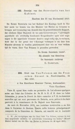 132. Rescript van den Secretaris van het Kabinet