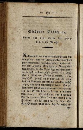 Siebende Vorlesung.