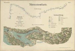 Rheinstromkarte Einteilung; Abt. 1 von Konstanz bis Rheinau.