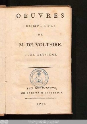 9: Contenant Le Depositaire, Socrate, Samson, La Princesse De Navarre