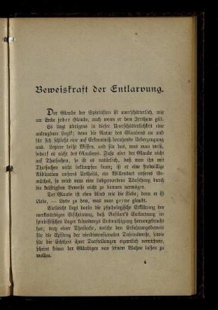 Beweiskraft der Entlarvung