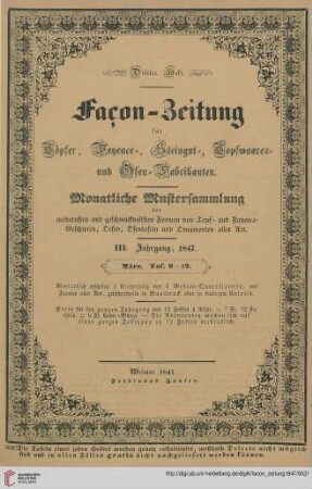 Drittes Heft (März 1847)
