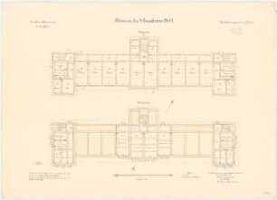 Kavallerie Kasernement, Danzig-Langfuhr Kaserne für 2 Eskadrons No. 2: Grundriss KG, EG, 1:100