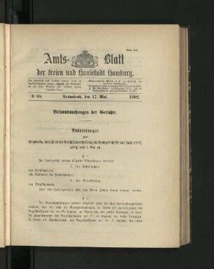 No. 68. 17. Mai. 1902.