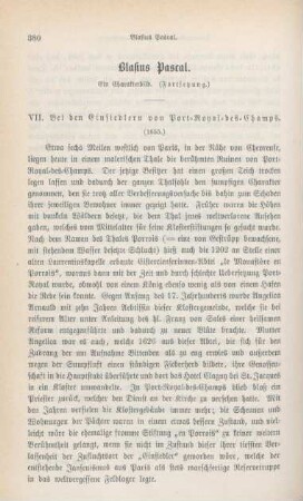 380-400 Blasius Pascal : Ein Charakterbild (Fortsetzung)