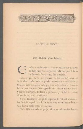 Capítulo XCVIII - Sin saber qué hacer
