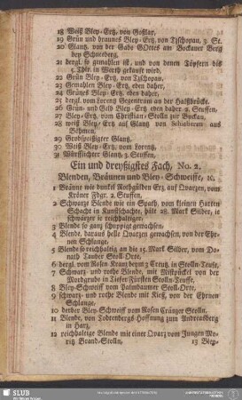 Ein und dreyßigstes Fach, No. 2. Blenden, Bräunen und Bley-Schweiffe, [et]c.