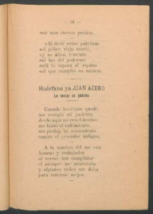 [IV.] Huérfano ya Juan Acero : Lo recoje su padrino