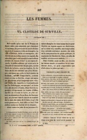 Journal des jeunes personnes : éducation, littérature, science et industrie, modes, etc. 12. 1844, Nr. 9