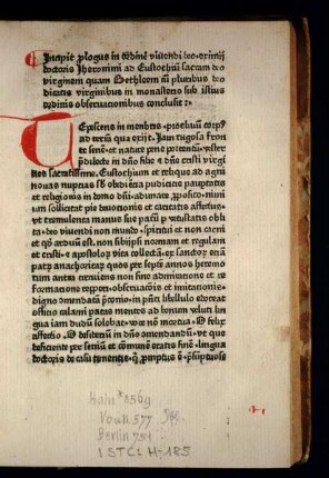 Ordo seu regula vivendi deo ad Eustochium
