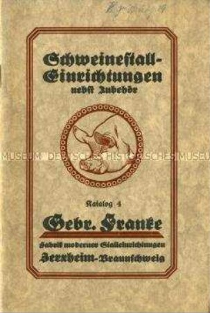 Schweinestall-Einrichtungen nebst Zubehör / Katalog 4