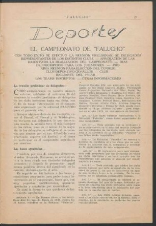 Deportes : El campeonato de "Falucho"