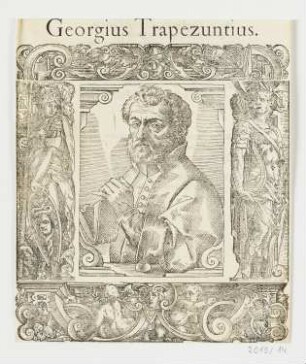 Bildnis Georgius Trapezuntius, aus: Paolo Giovio, "Elogia", Basel 1577