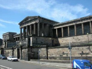 Monument : Edinburg, Nationales Monument auf dem Calton Hill. Aufgenommen im Juni 2005. Foto Uwe Gerig