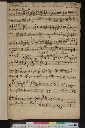 La Xénophon et la Sybille; cemb/pf; Cis-Dur; H 123; Wq 117,29