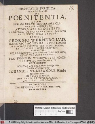 Disputatio Iuridica Inauguralis De Poenitentia