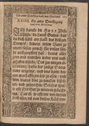 XXIIII. Ein ander Dancksagung nach dem Abendmal.