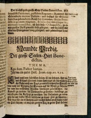 161-185, Neundte Predig.
