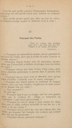 IV Pourquoi des Parias