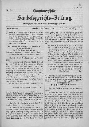 No. 5. 29. Januar 1870