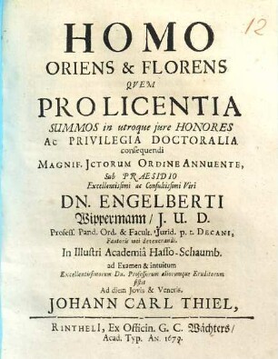 Homo oriens et florens