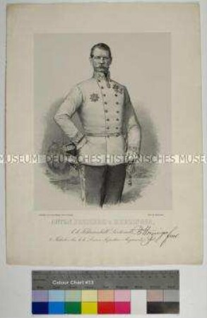 Porträt des Feldmarschall-Leutnants Anton Freiherr von Herzinger nach einer Fotografie