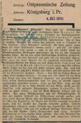 Kritik aus Ostpreussische Zeitung (04.10.1916)