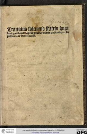 De praedicatione sanctae crucis
