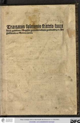 De praedicatione sanctae crucis