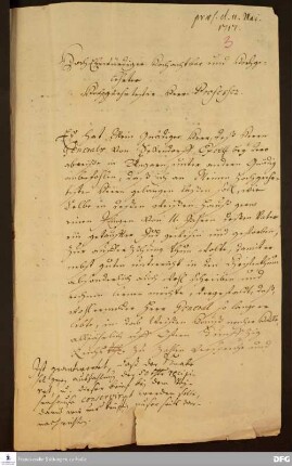 Brief von Johann Ernst Wilhelmi an August Hermann Francke.