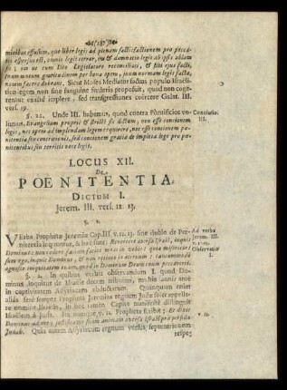 Locus XII. De Poenitentia