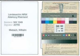 Entnazifizierung Wilhelm Miebach , geb. 02.08.1900 (Optiker)