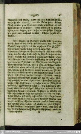 Friede nach dem siebenjährigen Kriege