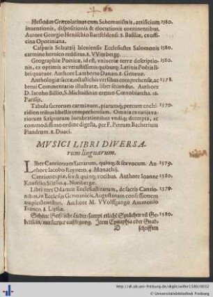 Mvsici Libri Diversarum linguarum.