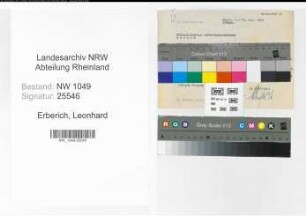 Entnazifizierung Leonhard Erberich , geb. 08.10.1889 ()