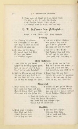 A. H. Hoffmann von Fallersleben